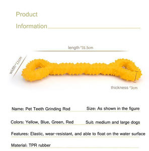 Sıcak satış özel renkler çevre dostu sevimli dayanıklı Tpr Pet yıkılmaz köpek çiğnemek kemik oyuncak - Product Image 4