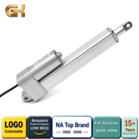 Varilla de Empuje Eléctrica de 12 V y 24 V CC, Motor Lineal de Alto Torque, Galvanizado, Color Gris Plateado, Dispositivo de Elevación Industrial de Empuje y Tracción