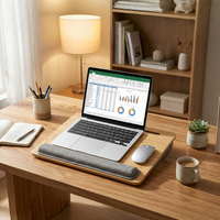 Support pour ordinateur portable de conception nouvelle, support pour ordinateur portable confortable en bambou, support portable pour ordinateur portable en bois, support portable en bois classique pour ordinateur portable