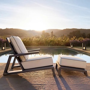 Muebles de Jardín Modernos, Sofá de Jardín para Hotel, Conjunto de Terraza Impermeable de Teca, Sofá de Jardín de Lujo - Product Image 6