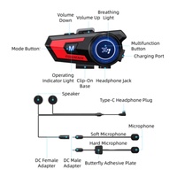 Casque de moto Bluetooth avec logo personnalisé, fonctionnement continu de 40 heures, casque de moto Bluetooth, garantie 1 an
