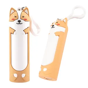 Chaveiro personalizado Bonito Portátil Animal Galês Corgi Dog Power Bank Celular Carregador Rápido Powerbank