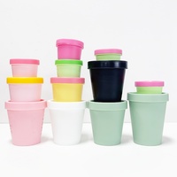 Pots cosmétiques en plastique PP mat de 50 ml, 100 ml, 200 ml, 250 ml, 500 ml avec couvercle à vis, colorés et uniques, imprimés en sérigraphie, pour gommages capillaires et corporels