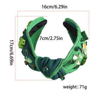 Serre-tête en tissu rose ZhenXi avec perles, strass et fleurs – Coiffe élégante pour femme - Product Image 4