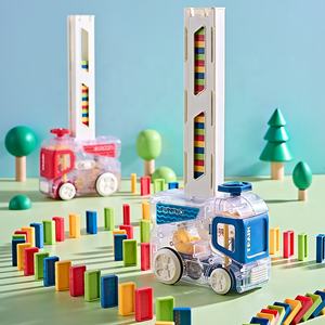 <span class=keywords><strong>Mini</strong></span> <span class=keywords><strong>Domino</strong></span> Train Jouet Dominoes Blocs de Construction Jeu d'Empilage de Tuiles pour Enfants Train <span class=keywords><strong>Domino</strong></span> <span class=keywords><strong>Électrique</strong></span> Jouets Éducatifs Créatifs - Product Image 2