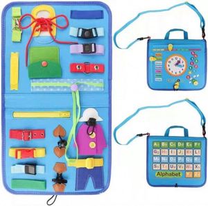 Juguetes Montessori para Niños Pequeños, Tablero de Actividades de Fieltro, Aprendizaje de Habilidades Básicas para Vestirse - Product Image 3