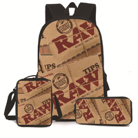 Mochila de Viaje para Hombre con Diseño Gráfico Personalizado de Bajo MOQ, Impresión Digital 3D de Backwoods Cookie RAW, Juego 3 en 1