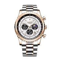 Montre homme OEM LIGE 8989, montre à quartz de luxe, chronographe en acier inoxydable, montres pour hommes, décontractées, lumineuses, étanches, avec date