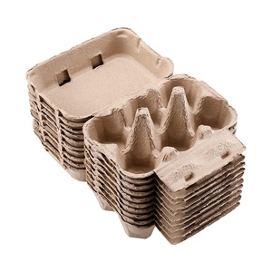 Ensemble de 20 cartons d'œufs colorés d'une demi-douzaine, cartons d'œufs en papier de pâte naturelle 6 pièces pour œufs de poule Plateau de rangement <span class=keywords><strong>réutilisable</strong></span> de 5 couleurs - Product Image 5