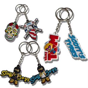 ODM OEM Custom Made Couple Gift Keychain Soft 3D <b>Rubber</b> PVC <b>Key</b> <b>Chain</b> Cartoon logo PVC Keyring - Product Image 5