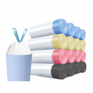 Sacs poubelle en plastique à cordon personnalisés en gros, sacs poubelle pour la cuisine et la maison, emballage de déchets, sacs poubelle en plastique à main - Product Image 1