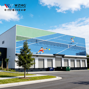 Estructura de Acero para Cancha de Tenis Interior de Alta Calidad, Resistente al Agua, Montaje In Situ, Vida Útil de 50 Años, Resistencia al Viento de 200 km/h, para Resorts - Product Image 1