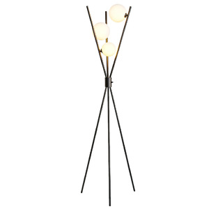 Lámpara de Pie Moderna Negra con Trípode y 3 Globos, Estilo Nórdico, Decoración para Sala de Estar y Dormitorio, Iluminación Ambiental - Product Image 5