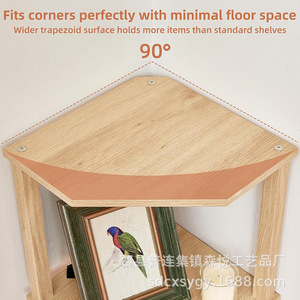 Bamboo Corner <b>Shelf</b> 3 Tier Standing Kitchen Storage <b>Rack</b> For Living Room Corner Cabinet Durable Multi Layer Unit - Product Image 4