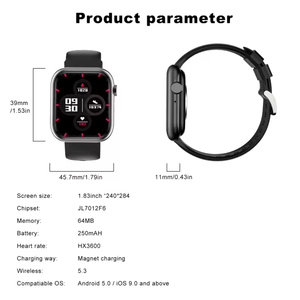 สมาร์ทวอทช์ G104 Factory พร้อมหน้าจอสัมผัสขนาด 1.83 นิ้ว, ฟังก์ชันติดตามการออกกำลังกาย, ตรวจจับการนอนหลับ และเป็นอุปกรณ์สวมใส่กันน้ำระดับ IP67 - Product Image 2