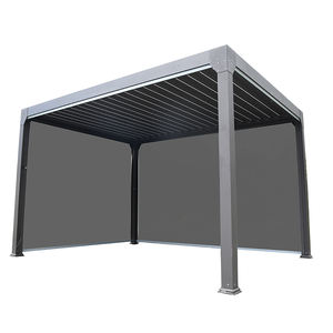 Toldos abiertos y cerrados motorizados de 3x4m, arcos, pérgolas, gazebo de aluminio para jardín, exteriores, con pantalla LED y lateral - Product Image 6