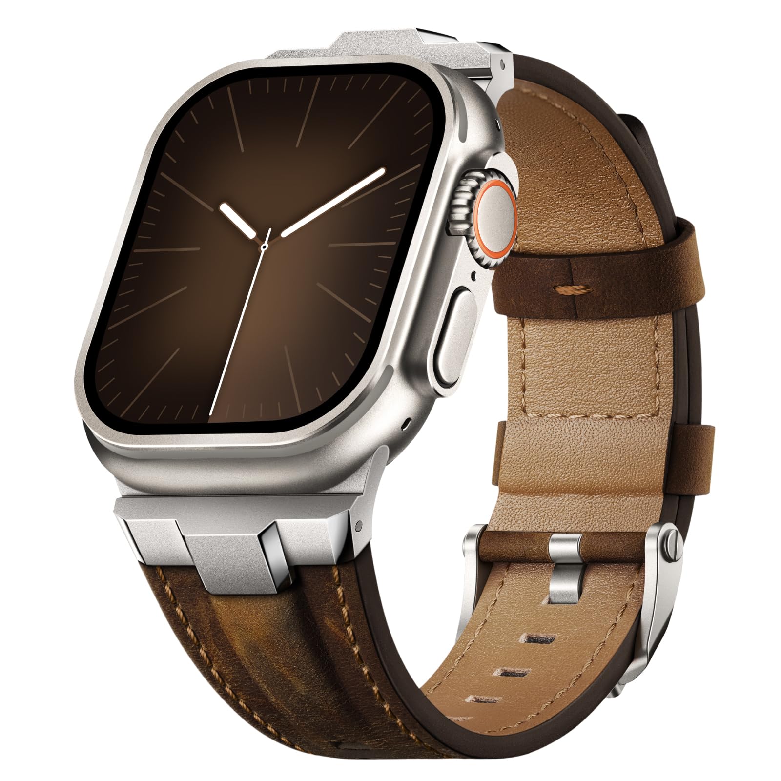 Suitisbest Genuine Leather Band Ultra Rugged and Durable Strap for Men and Women Compatible with Apple Watch IWatch