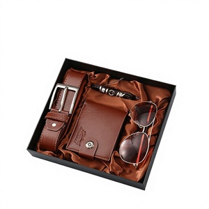 Set <span class=keywords><strong>Regalo</strong></span> Aziendale Transfrontaliero di Lusso: Portafoglio e Cintura da <span class=keywords><strong>Uomo</strong></span> in Confezione <span class=keywords><strong>Regalo</strong></span> per la Festa del Papà - Modello M2928 - Product Image 1