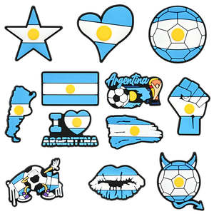 New Arrival Argentina <strong>Football</strong> Shoe <strong>Charms</strong> Wholesale New Pvc Designer Shoe Decoration Clog Inside Out Shoe <strong>Charms</strong> - Product Image 3