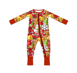 Romper Zippy Unisex Bayi Motif Anjing Lucu yang Dapat Diubah |   Pakaian Tidur Liburan Bambu Hipoalergenik - Product Image 3