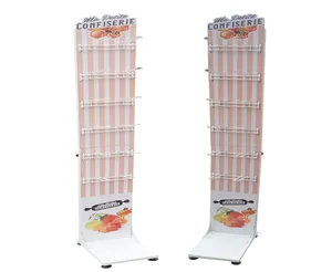 Wholesale Retail Grocery Store Shop Display Goods Display Shelf And Rack With Hang Hooks For Candy