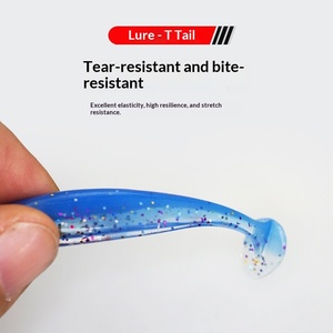 Leurres souples en plastique en forme de queue de T, 10/50 pièces, leurres de pêche pour la perche et le <span class=keywords><strong>brochet</strong></span>, Texas Rig, <span class=keywords><strong>Drop</strong></span> <span class=keywords><strong>Shot</strong></span> - Product Image 5
