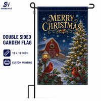 Drapeau de jardin Joyeux Noël, impression recto-verso, drapeau de jardin extérieur style ferme, OEM personnalisé, décoration de maison pour les fêtes
