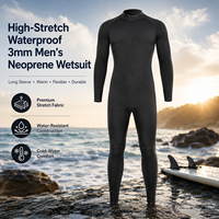Combinaison de plongée intégrale en néoprène 3 mm pour homme, à manches longues, pour les écoles de surf et de plongée