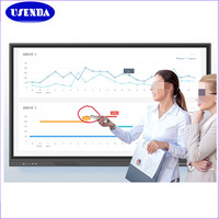 Écran tactile multi-touch intelligent 55 65 75 86 pouces, PC OPS intégré, tout-en-un, panneau TV électronique, tableau blanc interactif 75 pouces