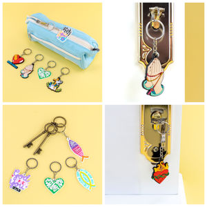 Porte-clés en PVC 2D sur le thème religieux chrétien Jésus guérit Sacré-Cœur Croix <span class=keywords><strong>Bible</strong></span> pour tous les âges Vente en gros personnalisée en vrac Accessoire <span class=keywords><strong>de</strong></span> clé - Product Image 4