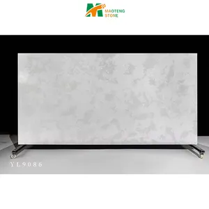 Euro Holder For Kitchen Slabs Calacatta Gold Top Quality Manufacturing Artificial Marble Look Horizon Group Quartz Stone