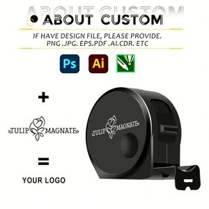 Ruban à mesurer promotionnel personnalisé 5m 10m portable épaissi noir et or en acier avec logo couleur personnalisé imprimé en sérigraphie - Product Image 3