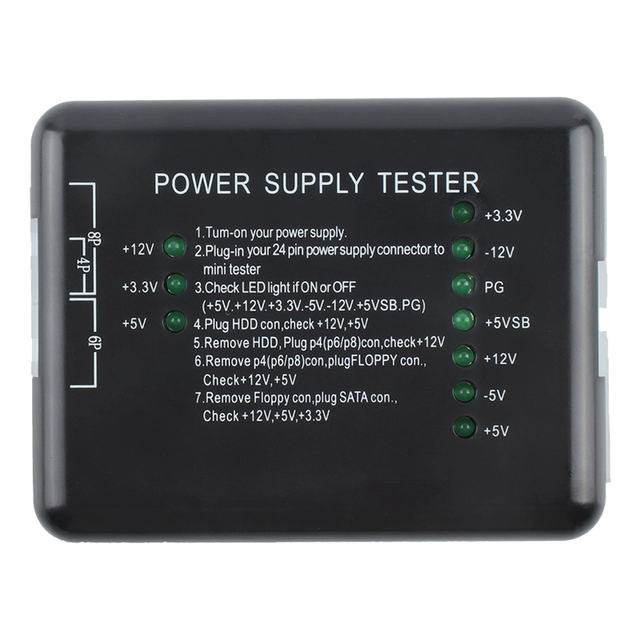 Computer Power Tester ATX Power Supply Tester Power Detection Diagnostic