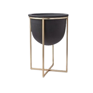 Maceta de último diseño para decoración de jardín y balcón con acabado negro, maceta de suelo de gran tamaño, accesorios para exteriores - Product Image 6