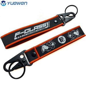 Custom Loop Woven Nylon Luggage Strap Lanyard Chain Motorcycle <b>Key</b> <b>Rings</b> Carabiner Keychain - Product Image 2