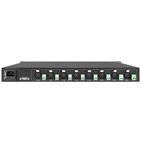 Amplificateur audio de classe D 8 canaux 150W * 8 RMS amplificateur de puissance de lumières LED de taille numérique professionnelle 1U