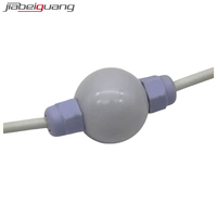 Lumière de boule de pixel numérique RGB LED SMD 5050 de 35 mm de diamètre, 6 pièces, 360 degrés, étanche, laiteuse, DC24V