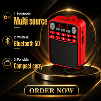 Radio numérique portable et haut-parleur avec écran, carte TF, lecteur USB, radio FM, batterie rechargeable 5.0 pour une utilisation en extérieur