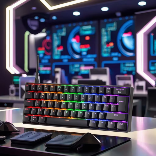 OEM ODM Wholesale Manufactory RGB Mechanical Gaming Keyboard 61 Keys USB Wired Keyboards