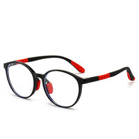 Lunettes de vue pour enfants anti-lumière bleue, montures TR90, plaquettes de nez en silicone souple, motif uni, pour étudiants, vente en gros, nouveauté