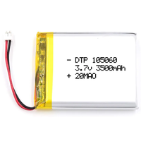 Batterie personnalisée OEM ODM 105060 3500mAh 3.7V Li-polymère au lithium pour lunettes 3D, montre connectée, GPS