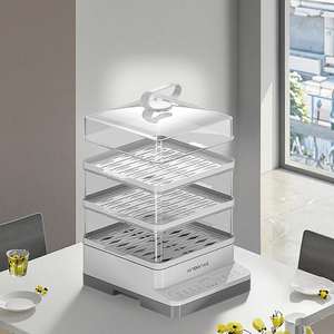 Vaporizador de alimentos eléctrico de tres capas de 33L de calidad garantizada para cocina doméstica, utensilios de cocina inteligentes, plástico de grado alimenticio - Product Image 6