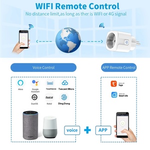 <span class=keywords><strong>TUYA</strong></span> <span class=keywords><strong>WiFi</strong></span>/Zigbee Smart Plug EU 16A/20A presa di potenza Monitor funzione di temporizzazione Alexa GoogleHome controllo vocale intelligente spine prese - Product Image 2