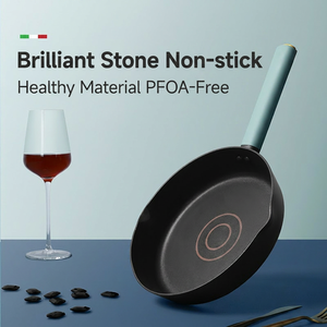 Poêle à frire en aluminium antiadhésive légère de 24 cm, design <span class=keywords><strong>nordique</strong></span>, base multicouche, écologique, pour 2-3 personnes, usage domestique - Product Image 3