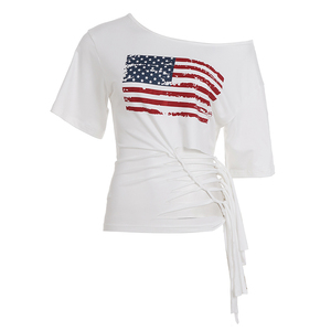 <span class=keywords><strong>T</strong></span>-shirts d'é<span class=keywords><strong>t</strong></span>é personnalisés en gros pour femmes, respirants, en maille unie, coupe ajustée, style punk <span class=keywords><strong>rock</strong></span> streetwear, déchirés et découpés, à manches courtes - Product Image 6