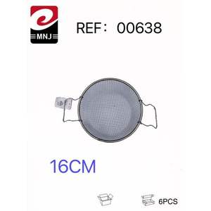 ALLA Panier de friture et passoire de 16 cm en acier inoxydable avec poignée et maille fine - Product Image 1