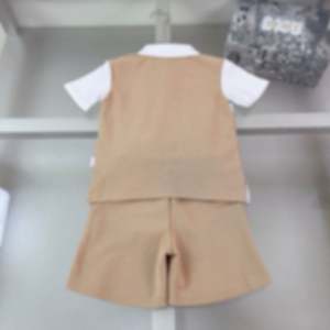 Nuevo Conjunto de Verano para Niños, Diseño Lujoso, Casual, Corte Ajustado, Manga Corta, Estilo Juvenil, Contrastes Vibrantes, Poliéster/Algodón - Product Image 2