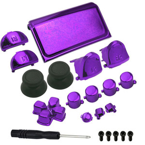 Syytech Chrome Màu L1 R1 R1 L2 R2 Hướng Key Abxy D-Pad Nút Cho PlayStation 4 <span class=keywords><strong>PS4</strong></span> Điều Khiển Đầy Đủ Thiết Lập Nút Thay Thế - Product Image 2