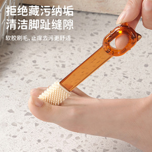 Foot Scrubber Callus Remover Oval Pumice Stone With Brush For Home Use Green Orange Gray Set - Product Image 4