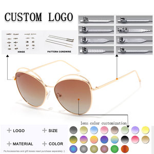 แว่นกันแดดทรงแคทอายแบบเต็มกรอบ กรอบสีดำ เลนส์สีเทาเข้ม สำหรับผู้ใหญ่ทั้งชายและหญิง ป้องกันรังสียูวี 400 - Product Image 2